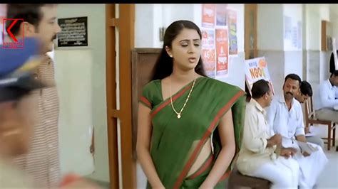 Kaniha Sexy Navel And Wide Hip Show In Green Saree Bhagyadevatha Mp