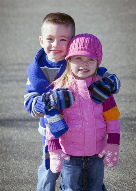 Cute Brother And Sister Stock Image Image Of Scarf Gloves 23200053