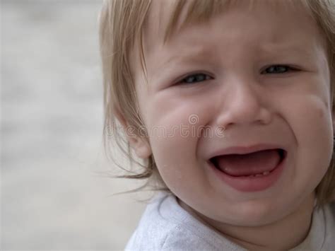 Close Up Emotional Expression Of A Crying Child Stock Image Image Of