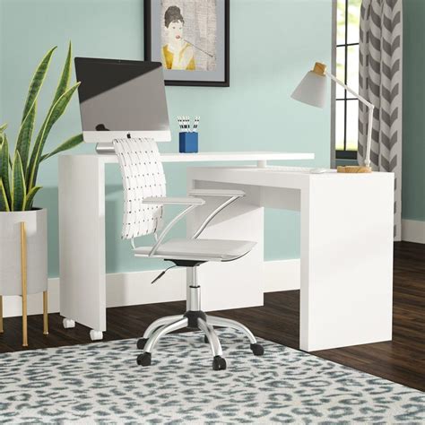 What is the price range for white bedroom furniture? Althea L-Shaped Writing Desk | L shaped desk, White modern ...