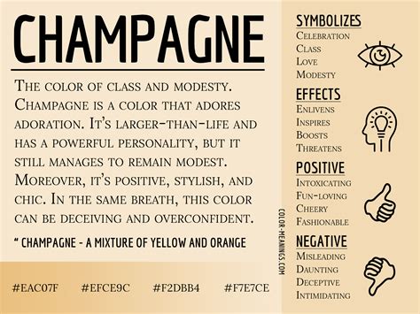 Champagne Color Meaning The Color Champagne Symbolizes Class And