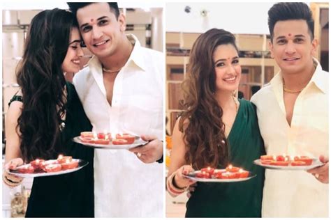 prince narula and yuvika chaudhary s first diwali pictures after wedding are all about glamour and