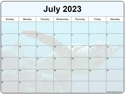 July 2023 Cute Printable Calendar Gambaran
