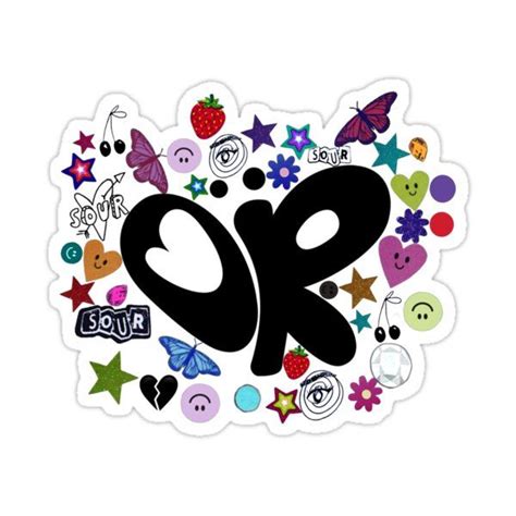 Or Olivia Rodrigo Logo With Sour Stickers Sticker By Ellemanolo