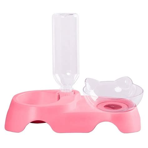 Cat Feeder Tray Bowl Automatic Dispenser Cute Pet Cat Feeding Stand