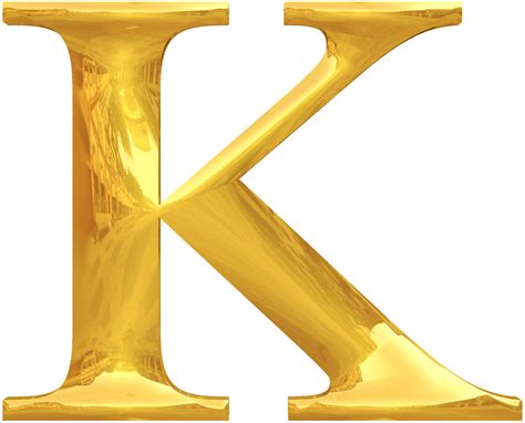 Gold Typography Letter K Transparent Png Stickpng