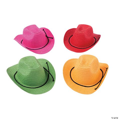Kids Colorful Cowboy Hats 12 Pc Oriental Trading