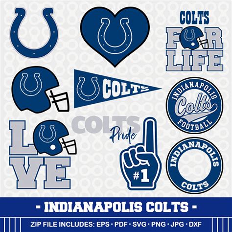 Indianapolis Colts Svg File Vector Design In Svg Eps Dxf And Jpeg