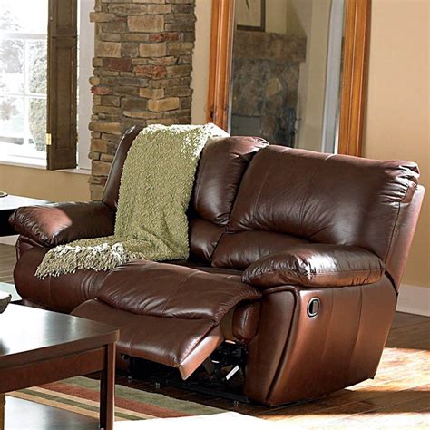 Shop Coaster Fine Furniture Clifford Dark Brown Leather Dual Reclining