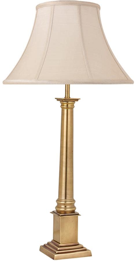 Nelson Traditional Solid Brass Column Medium Table Lamp