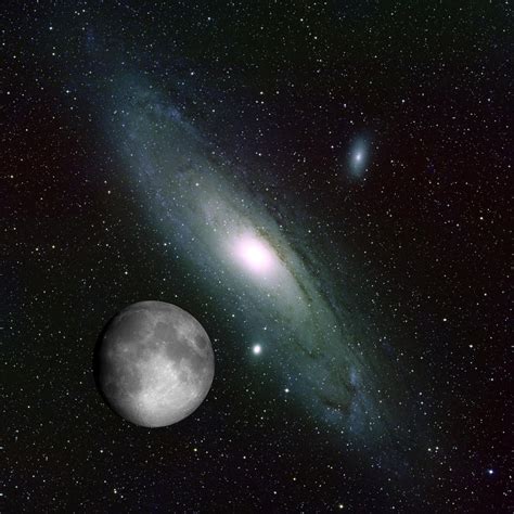 Til The Andromeda Galaxy Is Significantly Larger Than The Moon In The
