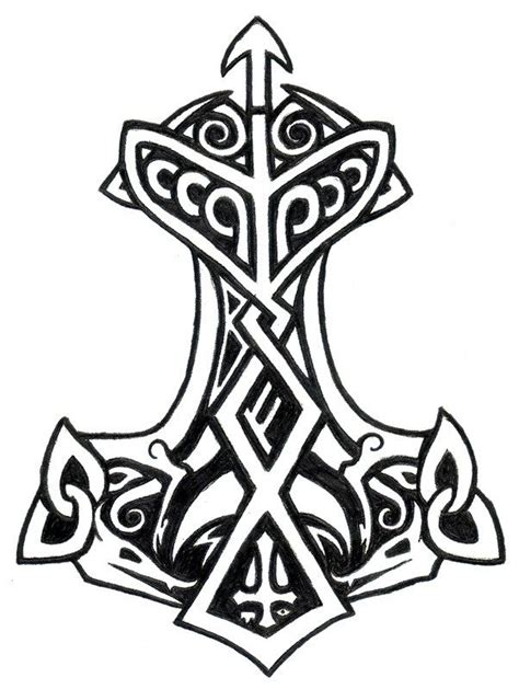 Nordic Symbols Thor Thunder God Tattoos Viking Symbols Norse