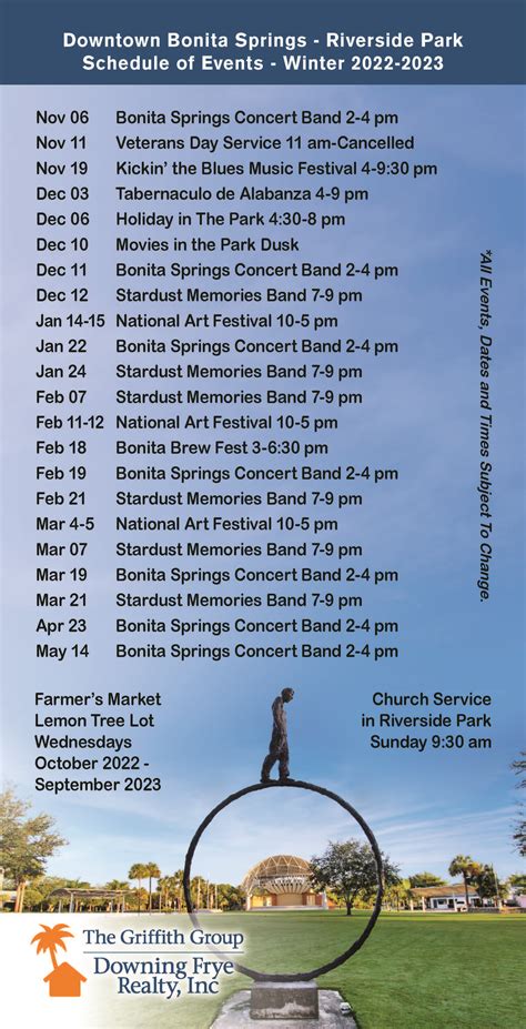 Downtown Bonita Springs Florida Riverside Park Calendar Of Events 2022 2023