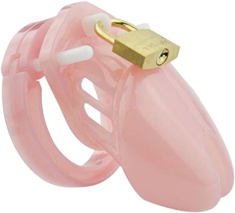 Male Chastity Cage Device Pink Short Amazon Co Uk Health