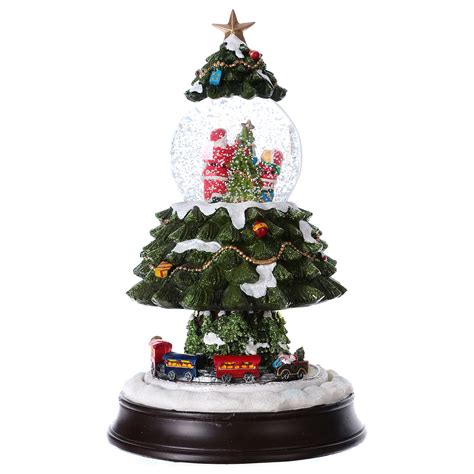 Snow Globe With Lights Train Movement And Music 28 Cm