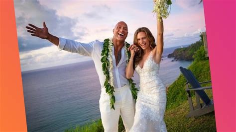 Photo Dwayne The Rock Johnson Marries Partner Lauren H Lauren Hashian Nda Uk