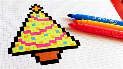 Saving and exporting pixel art article #7: Handmade Pixel Art - How To Draw Christmas Tree #pixelart ...
