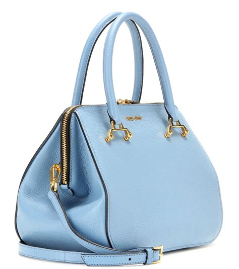 Matelassé napa cross body bag. Miu Miu Leather Shoulder Bag in Blue - Lyst