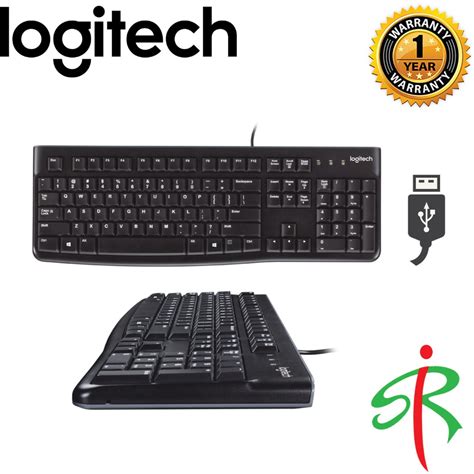 Logitech K120 Corded Keyboard Usb Black 920 002582 Shopee Malaysia