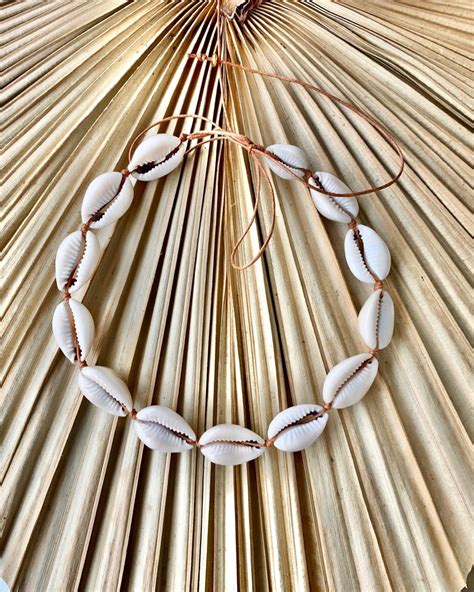 Cowrie Shell Choker Natural Cowry Shell Necklace Shell Etsy