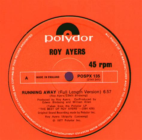 Roy Ayers Running Away Records Vinyl And Cds Hard To Find And Out Of