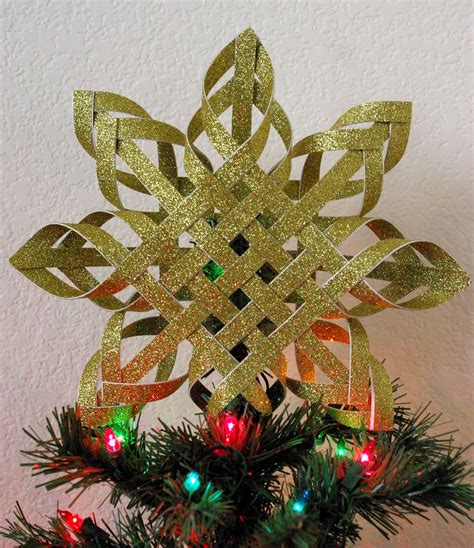 Tutorial Woven Paper Star Tree Topper Happiness Is Homemade