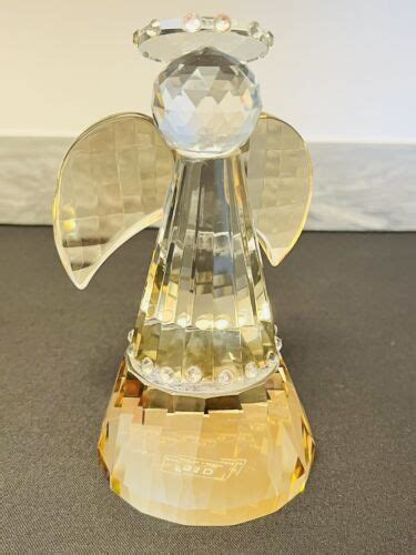 Simon Designs Crystal Guardian Angel Figurine Amber No Box Ebay