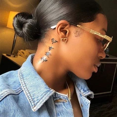 Neck Tattoo Ideas Black Girl Daily Nail Art And Design