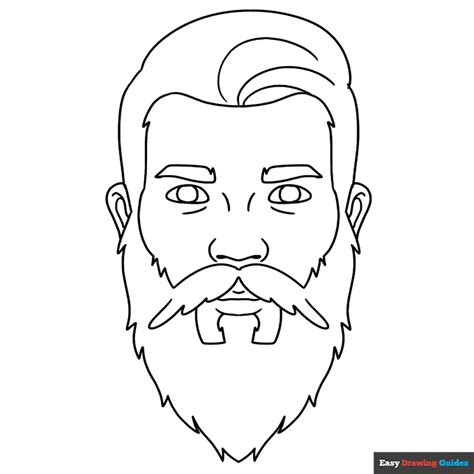 Beard Coloring Page Easy Drawing Guides