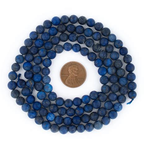Matte Round Lapis Lazuli Beads 6mm The Bead Chest