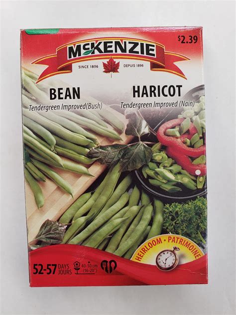 Mckenzie Seed Bean Tendergreen Improved Bush Winnipeg Greenhouses
