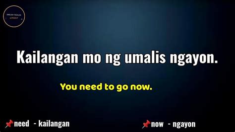 New Daily Useful Tagalog Phrases Compilation English Tagalog Translation Youtube