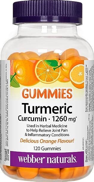 Webber Naturals Curcuma Curcumine Gummy 1260 Mg D Herbes Crues 120