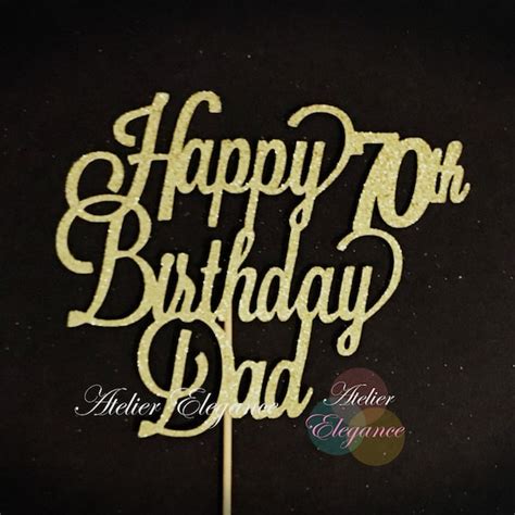 Happy 70th Birthday Dad Cake Topper Fathers 70th Etsy Canada