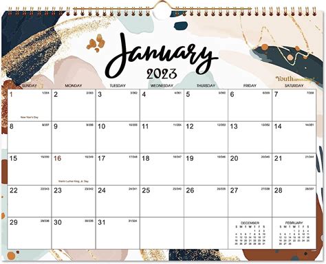 Buy 2023 Wall Calendar 12 Months Calendar From Jan 2023 Dec 2023