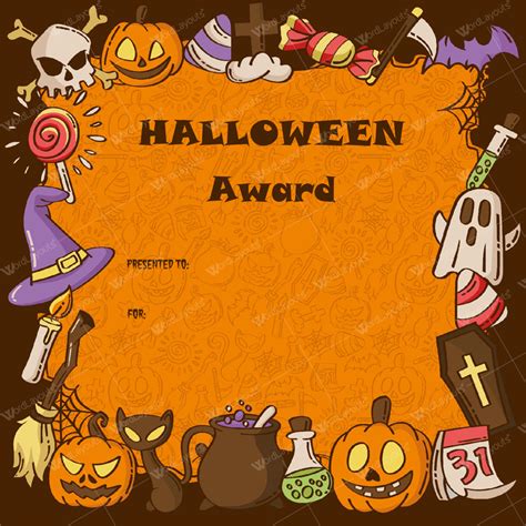 Halloween Award Certificates 5 Printables For Microsoft