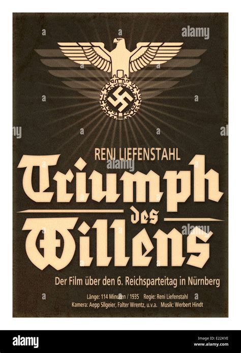 reni liefenstahl nazi propaganda film triumph des willens 1934 poster stockfotografie alamy