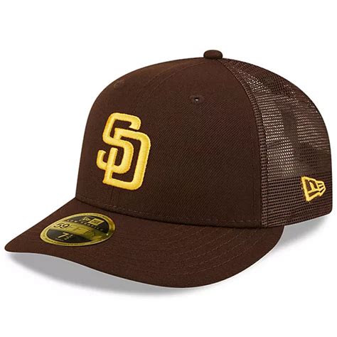 Mens New Era Brown San Diego Padres Authentic Collection Mesh Back Low