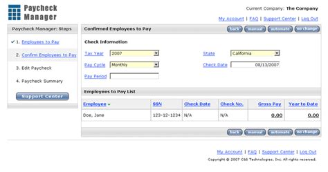Paycheck Manager Payroll Tax Calculator Demo Step 5