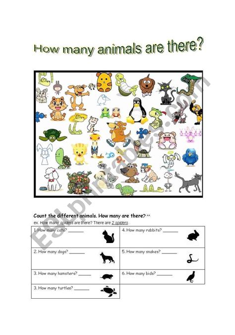 How many animals are there? - ESL worksheet by jansoridemawang