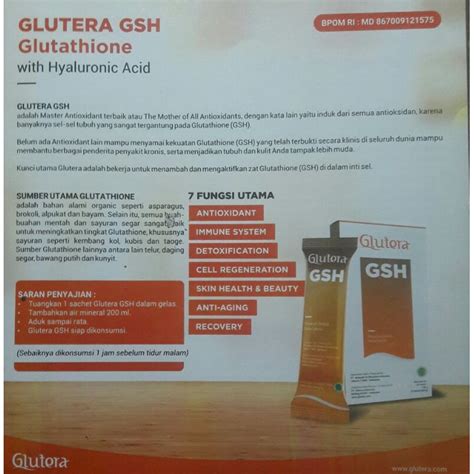 Jual Minuman Suplemen Glutathione Gsh Glutera Shopee Indonesia