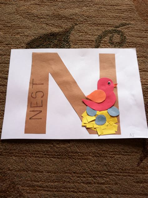 The Letter N Is For Nest And Norah Letter A Crafts Letter N Crafts