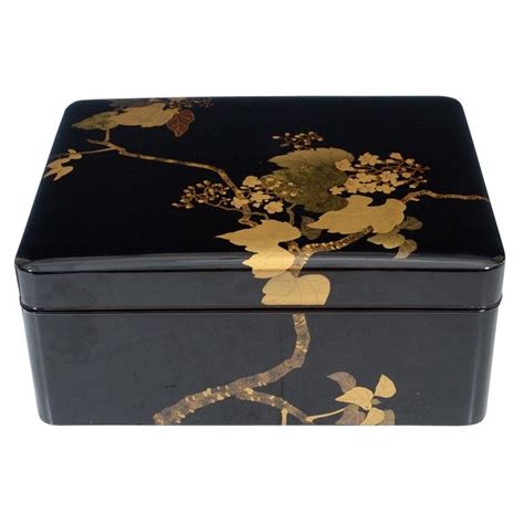 Japanese Box In Black Lacquer Nyshowplace Japanese Lacquerware