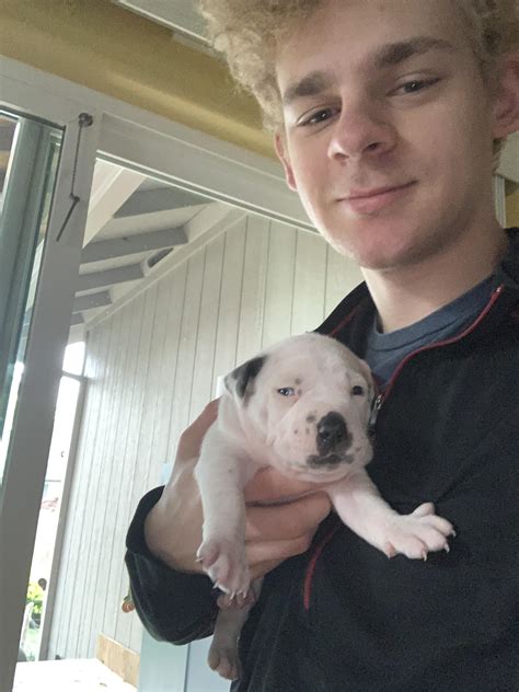My Son With His New Baby What Should We Name Him Rpitbulls