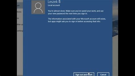 Windows 10 How To Switch Microsoft Account To Local Account Youtube