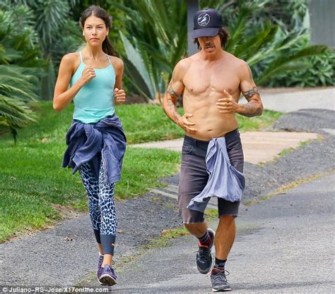 Anthony Kiedis Goes Jogging With Girlfriend Helena Vestergaard Daily Mail Online