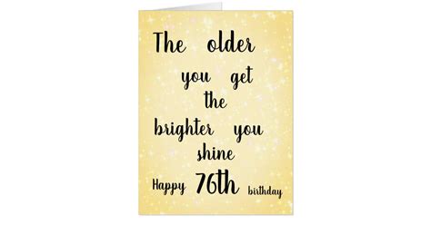 Stylish Happy 76th Birthday Card Zazzle