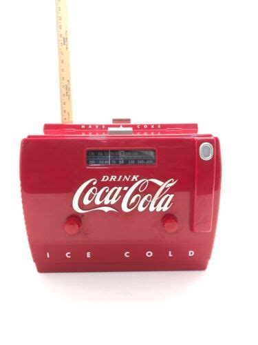 coca cola cooler radio am fm cassette radio tested and working otr 1949 ebay