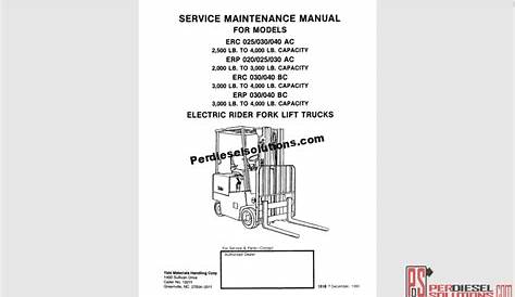 yale electric forklift manual