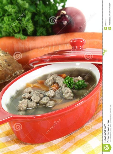 Liver Spaetzle Soup Stock Image Image Of Cooking Spaetzle 21277567